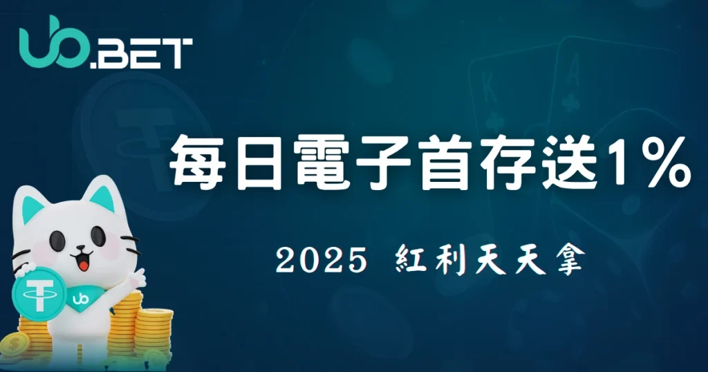每日電子首存送1%，2025紅利天天拿